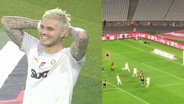 Icardi termina haciendo el ridículo al querer imitar remate de Messi y Luis Suárez