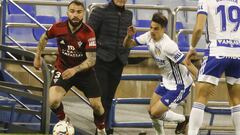 Javi Jim&eacute;nez, en el choque frente al Real Zaragoza.