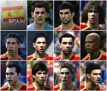 El Once de España, según Pro Evolution Soccer 2010