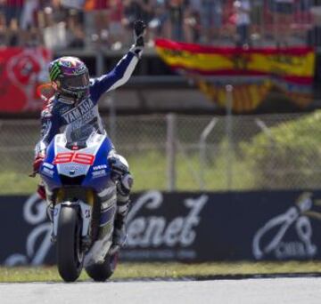 Jorge Lorenzo, contento tras la tercera plaza.