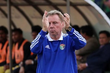Jordan's national team's coach Harry Redknapp during his team's World Cup 2018 Asian qualifying football match against Bangladesh.