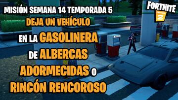 ¿Dónde están las gasolineras de Albercas Adormecidas o Rincón Rencoroso para dejar un vehículo en Fortnite?