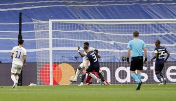 Rodrygo hizo así el 1-1 a centro de Benzema.