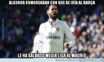 Isco y la remontada del Real Madrid protagonistas de los memes