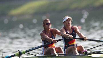 Aina Cid y Virginia D&iacute;az, durante una regata.