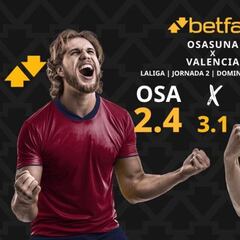CA Osasuna vs. Valencia CF: horario, dónde ver, estadísticas y pronósticos