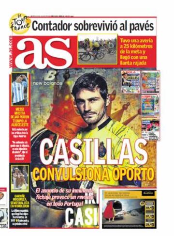Las portadas de AS de julio