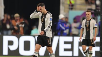 Doha (Qatar), 23/11/2022.- Kai Havertz of Germany reacts during the FIFA World Cup 2022 group E soccer match between Germany and Japan at Khalifa International Stadium in Doha, Qatar, 23 November 2022. (Mundial de Fútbol, Alemania, Japón, Catar) EFE/EPA/Friedemann Vogel
