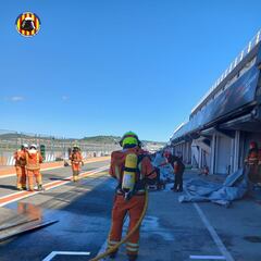 Arde un garaje en los test de Fórmula E