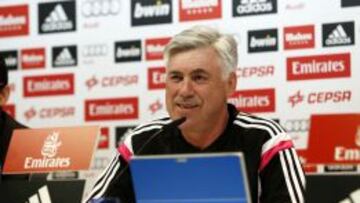 Carlo Ancelotti en rueda de prensa