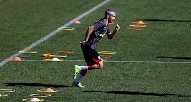 Antoine Griezmann durante el entrenamiento. 