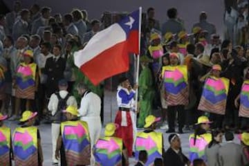 El Team Chile en el Maracaná para la ceremonia.