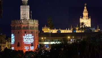 La Torre del Oro, iluminada para la ocasión para la Gala de los Latin Grammy 2023 en la ciudad de Sevilla, a 14 de noviembre de 2023 en Sevilla (Andalucía, España). Es la primera vez, desde su creación, que los Latin Grammy se realizan fuera de Estados Unidos. La ciudad de Sevilla se termina de engalanar para el mayor evento de música latina.
14 NOVIEMBRE 2023
Joaquin Corchero / Europa Press
14/11/2023