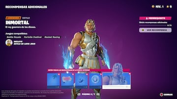 fortnite capitulo 5 temporada 2 pase de batalla skins objetos