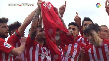 La bonita celebración del Sporting en honor a Quini