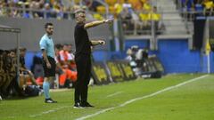 Lluis Carreras, ex t&eacute;cnico del N&aacute;stic, da &oacute;rdenes durante el partido ante el C&aacute;diz.