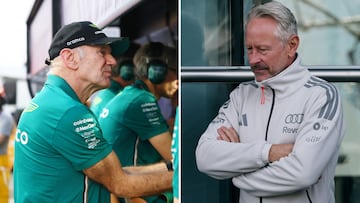 Adrian Newey (Aston Martin) y Jonathan Wheatley (Audi). F1 2026.