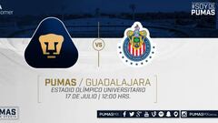 Pumas - Chivas, Liga MX, hoy 17/07/2016