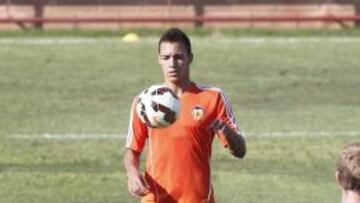 Rodrigo durante un entrenamiento