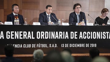 Anil Murthy, en una Junta de Accionistas del Valencia.