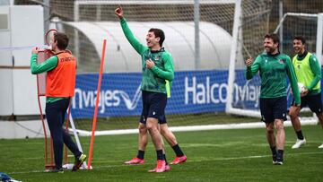 Oyarzabal e Illarramendi, en la sesión de ayer