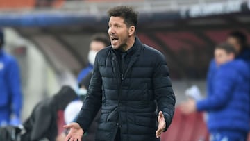 Simeone, contra el Chelsea.