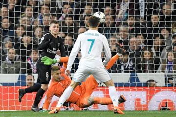 Cristiano Ronaldo y Alphonse Areola.