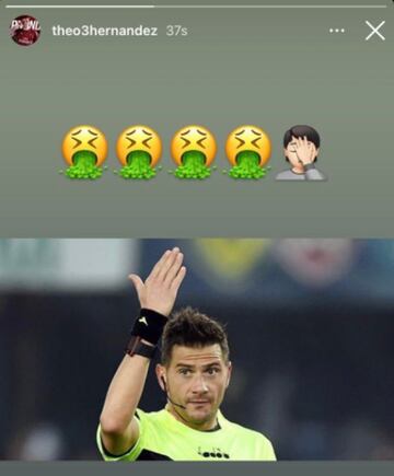 El post de Theo que el Corriere afirma que el jugador subió y borró.