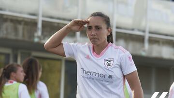 Ana González celebra un gol con el Madrid CFF esta temporada (Foto: LaLiga).