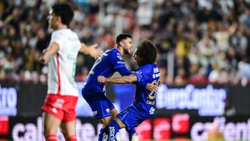 during the 10th round match between Necaxa and Pumas UNAM as part of the Liga BBVA MX Varonil, Torneo Clausura 2026 at Victoria Stadium, on March 06, 2026 in Aguascalientes, Mexico.