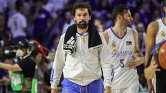 Sergio Llull Melia of Real Madrid looks on during the first Liga ACB Endesa semifinal playoff basketball match between Real Madrid and Bitci Baskonia Vitoria Gasteiz at Wizink Center on June 02, 2022 in Madrid, Spain.
 AFP7 
 02/06/2022 ONLY FOR USE IN SPAIN