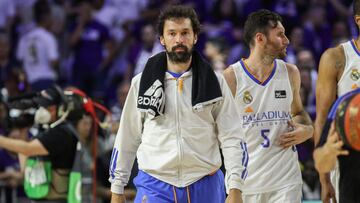 Sergio Llull Melia of Real Madrid looks on during the first Liga ACB Endesa semifinal playoff basketball match between Real Madrid and Bitci Baskonia Vitoria Gasteiz at Wizink Center on June 02, 2022 in Madrid, Spain.
 AFP7 
 02/06/2022 ONLY FOR USE IN SPAIN