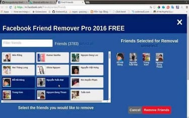 Una extensión de Chrome te ayuda a eliminar varios contactos de Facebook