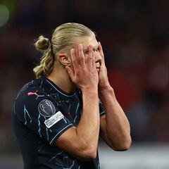 Erling Haaland cannot find goalscoring form for Manchester City in the Champions League