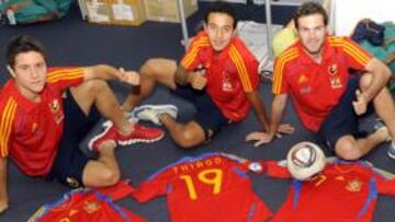 <b>ESTILO DEFINIDO. </b>Ander, Thiago, Mata e Iker Munian posan para AS en el cuarto de material de La Rojita en Dinamarca. Ellos son la continuación del tiqui-taca español.