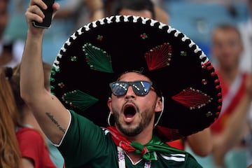 Seguidor de la selección portuguesa en el partido contra España.