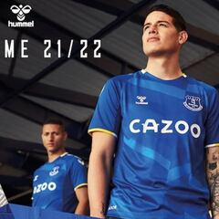 James Rodríguez, imagen de la nueva camiseta de Everton