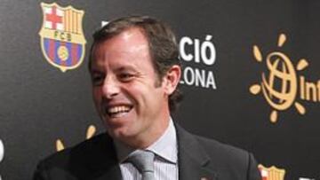 <b>MOLESTO. </b>El presidente del Barcelona habló ayer de los arbitrajes que recibe su equipo.