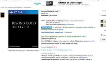 Ejemplo actual de un juego sin fecha confirmada en Amazon.