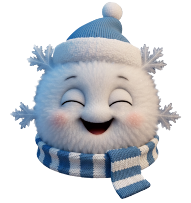 Pompón es un entrañable copo de nieve que será la mascota del evento.