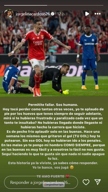 La mujer de Di María sale en su defensa