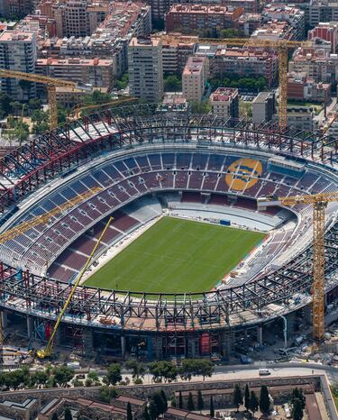 El avance de las obras son muy visibles tanto desde el exterior del estadio como en el interior. 