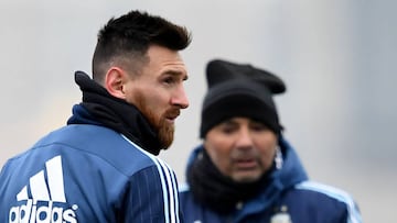 Messi y Sampaoli. 