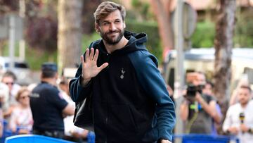 Fernando Llorente, delantero del Tottenham, a su llegada al hotel de Madrid.