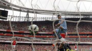 Así marcó Agüero el 0-1.