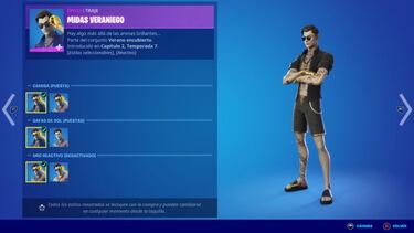 Fortnite: skin Midas Veraniego ya disponible; precio y contenidos