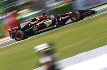 El piloto francés del equipo Lotus de Fórmula Uno, Romain Grosjean.