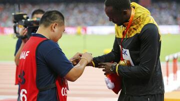 Bolt se reencontró con el cámara que le atropelló