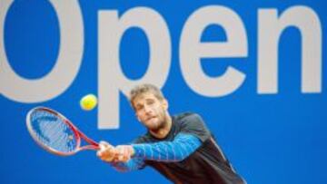 El eslovaco Martin Klizan durante la semifinal en la que venció al alemán Tommy Haas.
