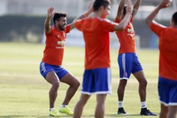 El jugador de Universidad de Chile Gonzalo Espinoza  durante la practica matutina en el CDA de Santiago, Chile.